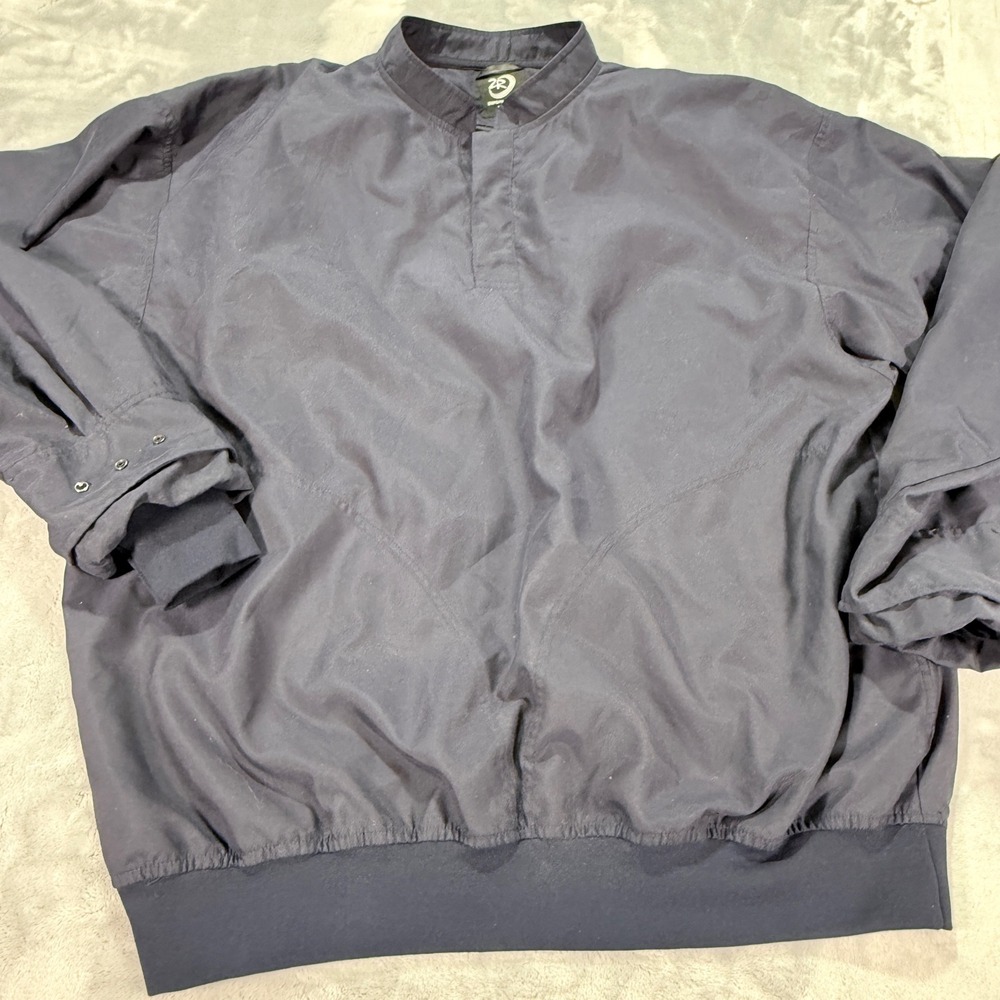 Zero‎ Restriction Mens XL Navy Blue Microfiber Golf Pullover Windshirt Jacket
